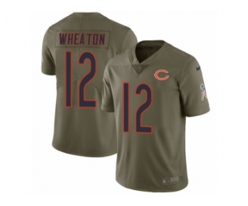 Men Nike Chicago Bears #12 Markus Wheaton Limited Olive 2017 Salute to Service NFL Jersey