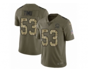Men Nike Chicago Bears #53 John Timu Limited Olive Camo Salute to Service NFL Jersey