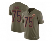 Men Nike Chicago Bears #75 Kyle Long Limited Olive 2017 Salute to Service NFL Jersey