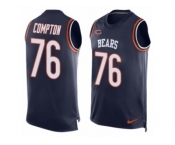 Men Nike Chicago Bears #76 Tom Compton Limited Navy Blue Player Name & Number Tank Top NFL Jersey