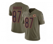 Men Nike Chicago Bears #87 Adam Shaheen Limited Olive 2017 Salute to Service NFL Jersey