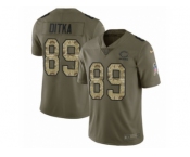 Men Nike Chicago Bears #89 Mike Ditka Limited Olive Camo Salute to Service NFL Jersey