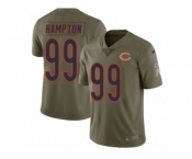 Men Nike Chicago Bears #99 Dan Hampton Limited Olive 2017 Salute to Service NFL Jersey