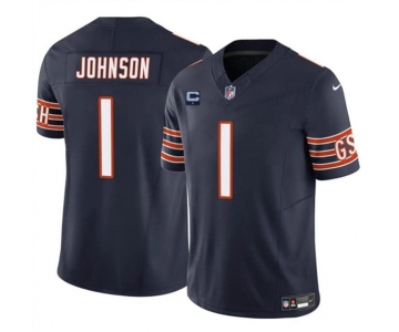 Men's Chicago Bears #1 Jaylon Johnson Navy 2024 F.U.S.E. With 1-star C Patch Vapor Untouchable Limited Football Stitched Jersey