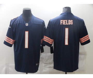 Men's Chicago Bears #1 Justin Fields Nike Navy 2021 NFL Draft First Round Pick Alternate Limited Jersey