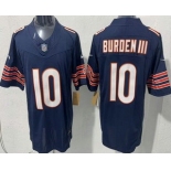 Men's Chicago Bears #10 Luther Burden III Limited Navy FUSE Vapor Jersey