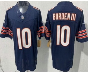 Men's Chicago Bears #10 Luther Burden III Limited Navy FUSE Vapor Jersey