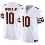 Men's Chicago Bears #10 Luther Burden III White 2025 F.U.S.E. Vapor Untouchable Limited Football Stitched Jersey Men's Chicago Bears #10 Luther Burden III White 2025 F.U.S.E. Vapor Untouchable Limited Football Stitched Jersey