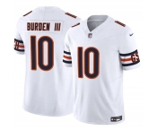 Men's Chicago Bears #10 Luther Burden III White 2025 F.U.S.E. Vapor Untouchable Limited Football Stitched Jersey Men's Chicago Bears #10 Luther Burden III White 2025 F.U.S.E. Vapor Untouchable Limited Football Stitched Jersey