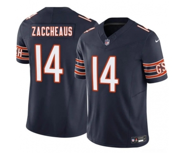 Men's Chicago Bears #14 Olamide Zaccheaus Navy 2025 F.U.S.E. Vapor Football Stitched Jersey