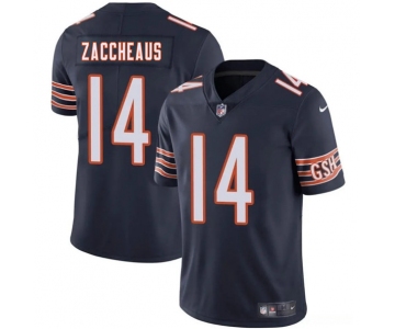 Men's Chicago Bears #14 Olamide Zaccheaus Navy 2025 Vapor Football Stitched Jersey