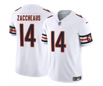 Men's Chicago Bears #14 Olamide Zaccheaus White 2025 F.U.S.E. Vapor Football Stitched Jersey