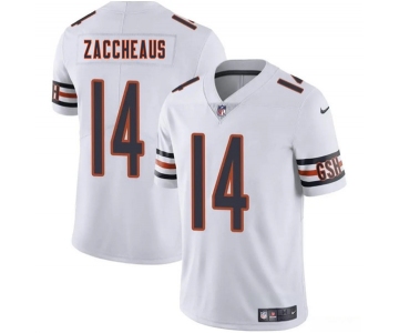 Men's Chicago Bears #14 Olamide Zaccheaus White 2025 Vapor Football Stitched Jersey