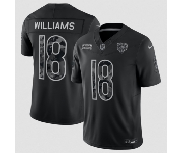 Men's Chicago Bears #18 Caleb Williams Black 2026 F.U.S.E. Salute to Service Limited Football Stitched Jersey