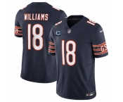 Men's Chicago Bears #18 Caleb Williams Navy 2025 F.U.S.E. With 2-Star C Patch Vapor Untouchable Limited Stitched Football Jersey