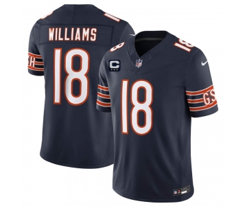 Men's Chicago Bears #18 Caleb Williams Navy 2026 F.U.S.E. With 3-star C Patch Vapor Untouchable Limited Football Stitched Jersey