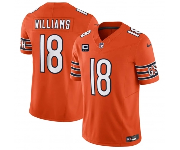 Men's Chicago Bears #18 Caleb Williams Orange 2026 F.U.S.E. With 3-star C Patch Vapor Untouchable Limited Football Stitched Jersey