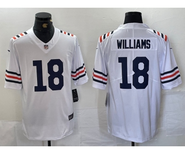 Men's Chicago Bears #18 Caleb Williams White 2024 Vapor Stitched Nike Alternate Classic Limited Jersey