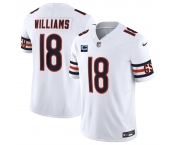 Men's Chicago Bears #18 Caleb Williams White 2025 F.U.S.E. With 2-Star C Patch Vapor Untouchable Limited Stitched Football Jersey