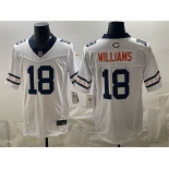 Men's Chicago Bears #18 Caleb Williams White 2026 F.U.S.E. Limited Football Stitched Jersey