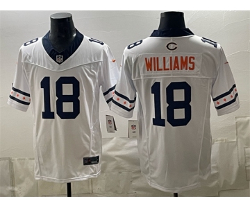 Men's Chicago Bears #18 Caleb Williams White 2026 F.U.S.E. Limited Football Stitched Jersey