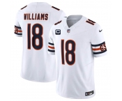 Men's Chicago Bears #18 Caleb Williams White 2026 F.U.S.E. With 3-star C Patch Vapor Untouchable Limited Football Stitched Jersey Men's Chicago Bears #18 Caleb Williams White 2026 F.U.S.E. With 3-star C Patch Vapor Untouchable Limited Football Stitched Jersey