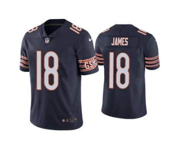 Men's Chicago Bears #18 Jesse James Navy Vapor untouchable Limited Stitched Football Jersey