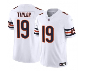 Men's Chicago Bears #19 Tory Taylor White 2023 F.U.S.E. Vapor Football Stitched Jersey