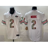 Men's Chicago Bears #2 D.J. Moore White Mexico F.U.S.E. With VMH Patch Stitched Football Jersey Men's Chicago Bears #2 D.J. Moore White Mexico F.U.S.E. With VMH Patch Stitched Football Jersey
