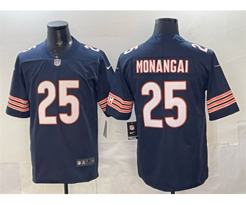 Men's Chicago Bears #25 Kyle Monangai Navy Vapor Untouchable Football Stitched Jersey