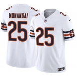 Men's Chicago Bears #25 Kyle Monangai White 2025 F.U.S.E. Vapor Untouchable Limited Football Stitched Jersey