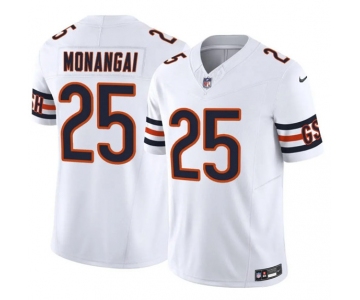 Men's Chicago Bears #25 Kyle Monangai White 2025 F.U.S.E. Vapor Untouchable Limited Football Stitched Jersey