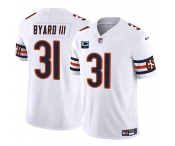 Men's Chicago Bears #31 Kevin Byard III White 2025 F.U.S.E. With 2-Star C Patch Vapor Untouchable Limited Stitched Football Jersey