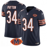 Men's Chicago Bears #34 Walter Payton Navy 2025 F.U.S.E. With VMH Patch Vapor Untouchable Limited Football Stitched Jersey