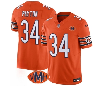 Men's Chicago Bears #34 Walter Payton Orange 2025 F.U.S.E. With VMH Patch Vapor Untouchable Limited Football Stitched Jersey
