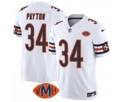 Men's Chicago Bears #34 Walter Payton White 2025 F.U.S.E. With VMH Patch Vapor Untouchable Limited Football Stitched Jersey