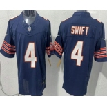 Men's Chicago Bears #4 D'Andre Swift Limited Navy FUSE Vapor Jersey