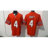 Men's Chicago Bears #4 D'Andre Swift Orange 2026 F.U.S.E. Vapor Untouchable Limited Football Stitched Jersey