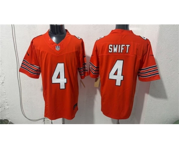 Men's Chicago Bears #4 D'Andre Swift Orange 2026 F.U.S.E. Vapor Untouchable Limited Football Stitched Jersey