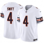 Men's Chicago Bears #4 D'Andre Swift White 2025 F.U.S.E. Vapor Untouchable Limited Football Stitched Jersey