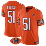 Men's Chicago Bears #51 Dick Butkus Orange 2025 F.U.S.E. With VMH Patch Vapor Untouchable Limited Football Stitched Jersey