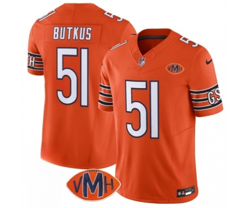 Men's Chicago Bears #51 Dick Butkus Orange 2025 F.U.S.E. With VMH Patch Vapor Untouchable Limited Football Stitched Jersey
