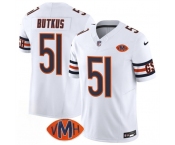 Men's Chicago Bears #51 Dick Butkus White 2025 F.U.S.E. With VMH Patch Vapor Untouchable Limited Football Stitched Jersey
