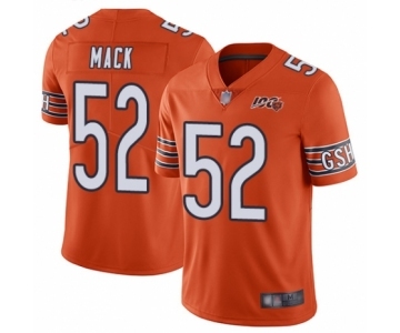 Men's Chicago Bears #52 Khalil Mack Orange Alternate 100th Season Limited Football Jersey