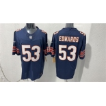 Men's Chicago Bears #53 T.J. Edwards Navy 2026 F.U.S.E. Vapor Untouchable Limited Football Stitched Jersey