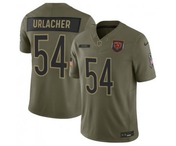 Men's Chicago Bears #54 Brian Urlacher Olive 2025 Salute to Service Limited Football Stitched Jersey