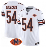Men's Chicago Bears #54 Brian Urlacher White 2025 F.U.S.E. With 4-Star C Patch VMH Patch Vapor Untouchable Limited Football Stitched Jersey