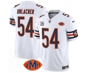 Men's Chicago Bears #54 Brian Urlacher White 2025 F.U.S.E. With 4-Star C Patch VMH Patch Vapor Untouchable Limited Football Stitched Jersey