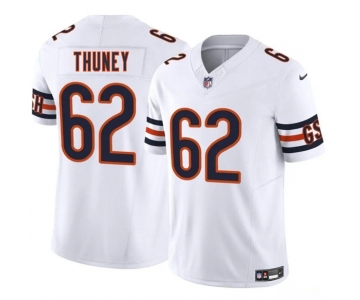 Men's Chicago Bears #62 Joe Thuney White 2025 F.U.S.E. Vapor Football Stitched Jersey