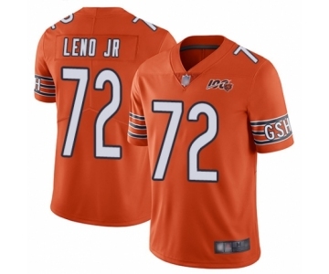 Men's Chicago Bears #72 Charles Leno Orange Alternate 100th Season Limited Football Jersey